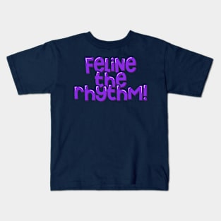 Cat Hip Hop Feline the Rhythm Kids T-Shirt